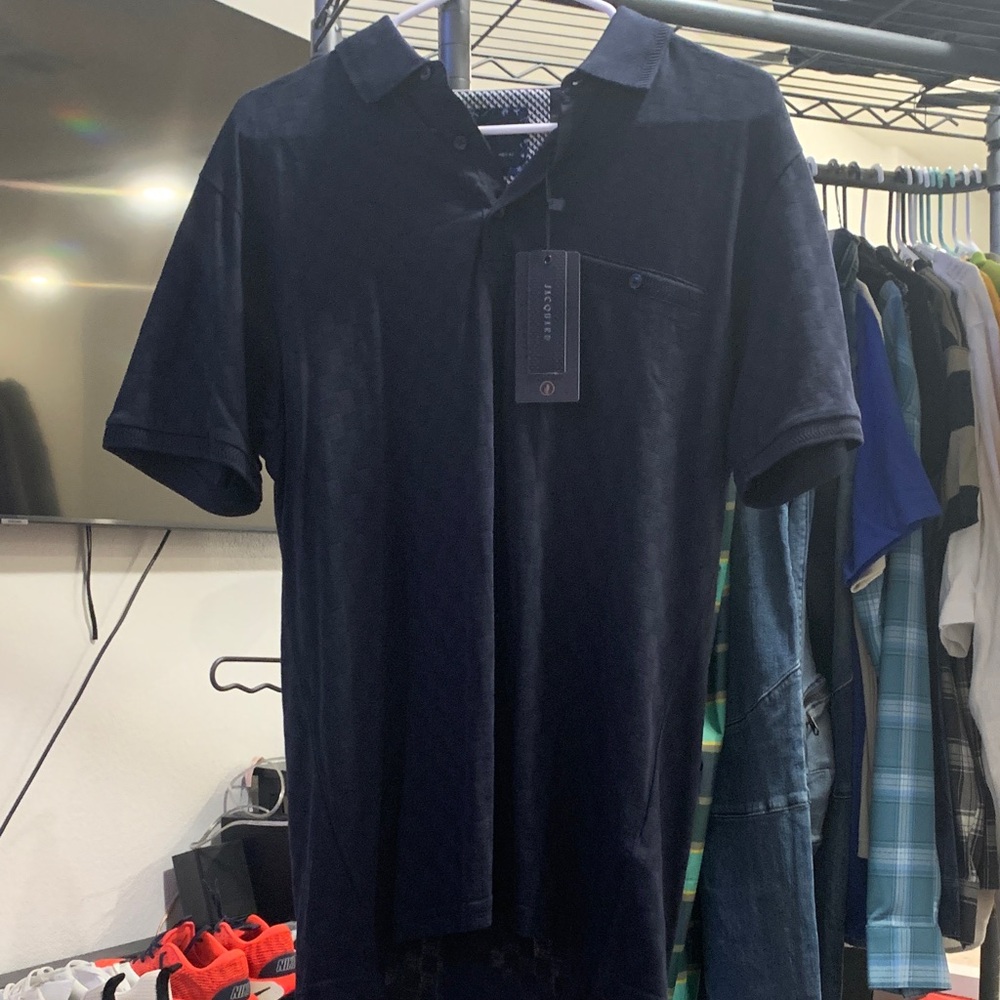 Denim & Flower Dark Blue Polo Shirt